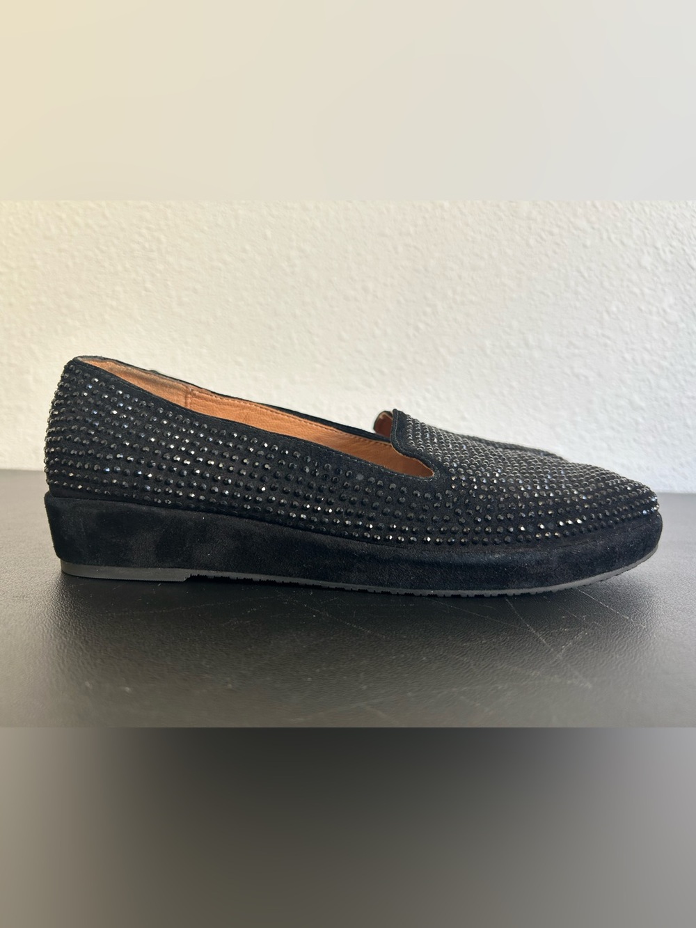 L’AMOUR DES PIEDS Size 9 1/2 Black Embellished Correze Loafers COMFORT SHOES